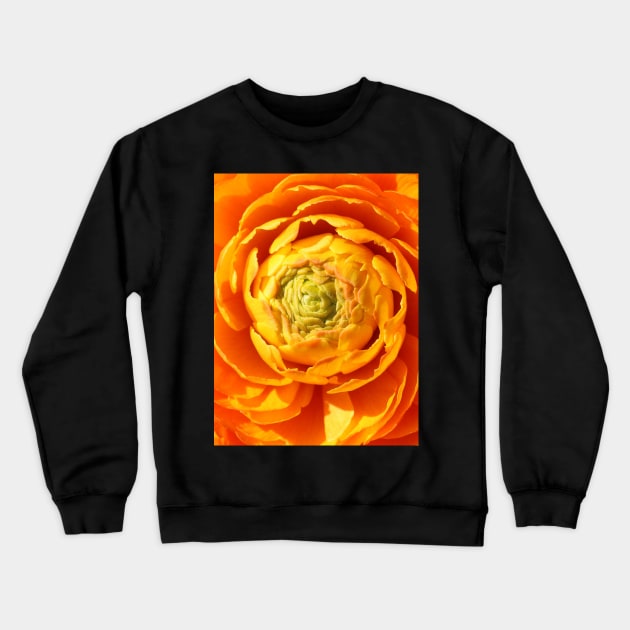 Ranunkel in Orange Crewneck Sweatshirt by OVP Art&Design